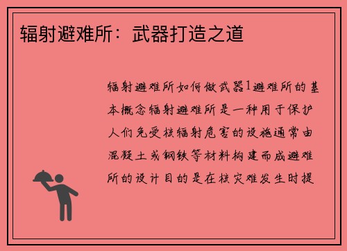 辐射避难所：武器打造之道